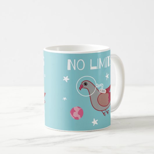 Mug Pigeon spatial (Devant droit)