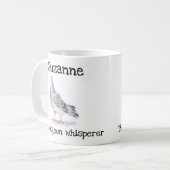 Mug Pigeon Whisperer Nom Oiseau personnalisé (Devant gauche)