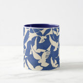 Mug Pigeons en blanc et bleu (Centre)