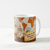 Mug Piges et points de repère de la carte mondiale (Devant droit)