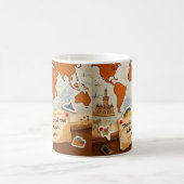 Mug Piges et points de repère de la carte mondiale (Centre)
