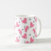 Mug Piglet motif sans couture ne vole pas (Devant droit)