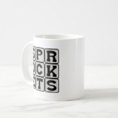 Mug Pignons, parties d'une roue (Devant gauche)