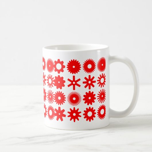 Mug Pignons - Rouge sur Blanc (Droite)