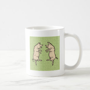 Mug Pigs Danser Antique Piggy Dance Jig