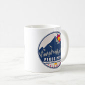 Mug Pikes Peak Colorado Retro Sunset Souvenirs (Devant droit)