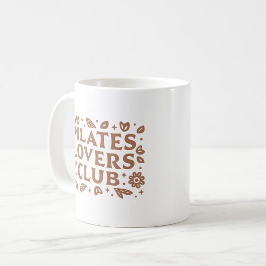 Mug Pilates amoureux citations esthétiques (Devant gauche)