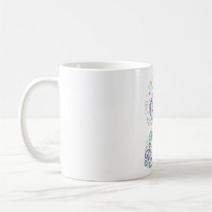 Mug Pilates de licorne et poussière de fée sur fond bl