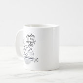 Mug Pilates est ma zone de confort (Devant gauche)