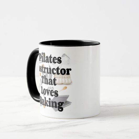 Mug Pilates Instructor Love Baking (Devant gauche)