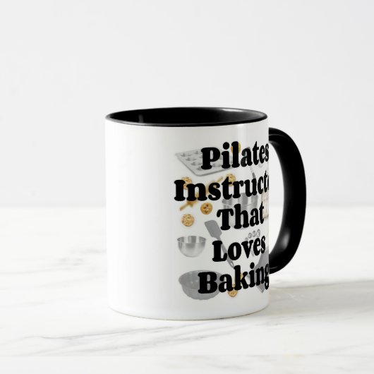 Mug Pilates Instructor Love Baking (Devant droit)