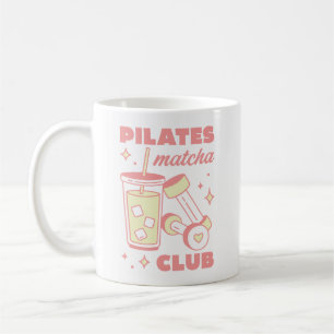 Mug Pilates matcha club rose esthétique