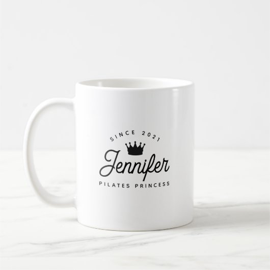 Mug Pilates Princess Typography Name (Gauche)