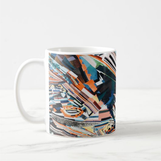 Mug Pile de bateau en bois marron et bleu (Gauche)