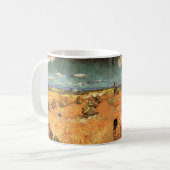 Mug Pile de blé avec faucheuse par Vincent van Gogh (Devant gauche)