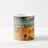 Mug Pile de blé avec faucheuse par Vincent van Gogh (Centre)