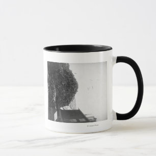 Mug Pile de bois de charpente en dehors de la