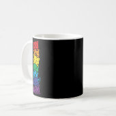 Mug Pile de chat arc-en-ciel Gay pride mou Lgbt Animal (Devant gauche)