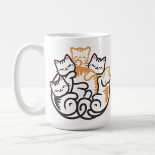 Mug Pile De Kitty Cats Drôle Mignonne Amoureux des cha