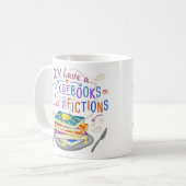 Mug Pile d'humour de lecteurs de livres avec des (Devant gauche)