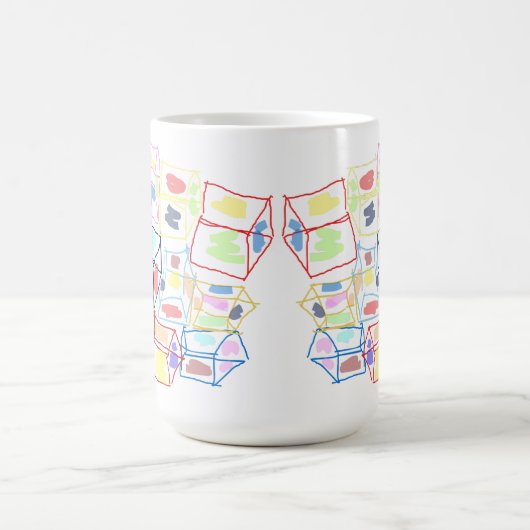 Mug Pile irrégulière de boîtes (Abstrait) (Centre)