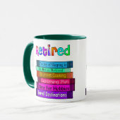 Mug Pile unique de cadeaux de retraite de conception (Devant gauche)