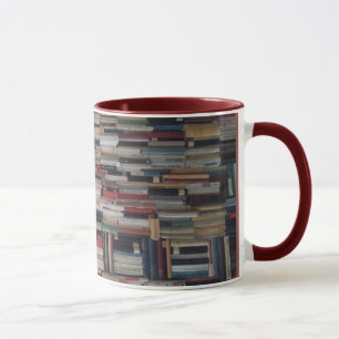Mug Piles de domination de livres coincés ensemble
