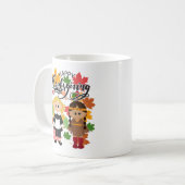 Mug Pilgrim Girl & Native Girl - Bon thanksgiving (Devant gauche)