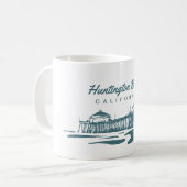 Mug Pilier de Huntington Beach, la Californie - (Devant gauche)