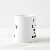 Mug Pilot Mom Legend Airplane and Heart Custom (Centre)