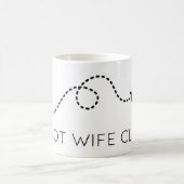 Mug PILOT WIFE CLUB Avion volant moderne noir blanc (Centre)