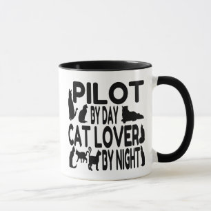 Mug Pilote Amoureux des chats