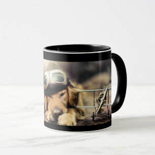 Mug Pilote d'avion de golden retriever