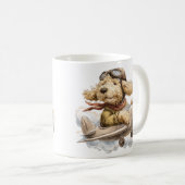 Mug Pilote d'avion Goldendoodle (Devant droit)