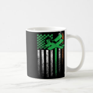 Mug Pilote d'avion volant le drapeau irlandais américa