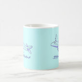 Mug Pilote de ciel d'avion bleu (Centre)