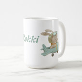 Mug pilote de lapin mignon dans un casque (Devant droit)