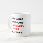Mug Pilote de livraison de pizza, génial (Devant gauche)
