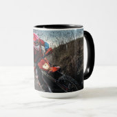 Mug Pilote de vélo droit jetez l'oreiller (Devant droit)