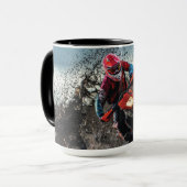 Mug Pilote de vélo droit jetez l'oreiller (Devant gauche)