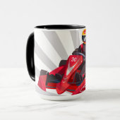 Mug Pilote de voiture de course rouge (Devant gauche)