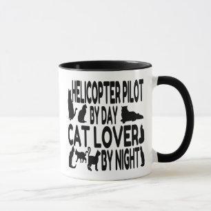 Mug Pilote d'hélicoptère Amoureux des chats