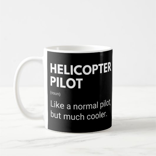 Mug Pilote d'hélicoptère comme un pilote normal mais p (Gauche)