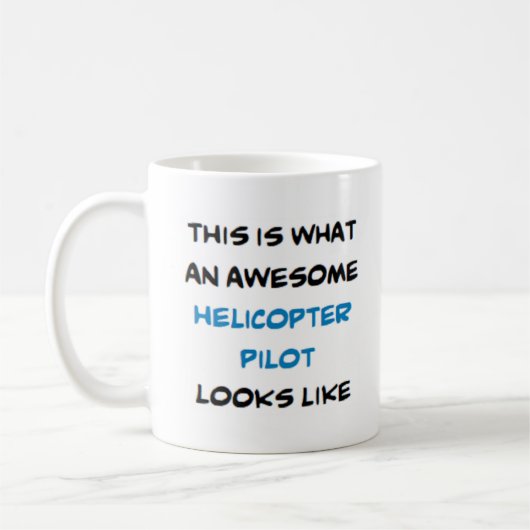 Mug pilote d'hélicoptère, génial (Gauche)