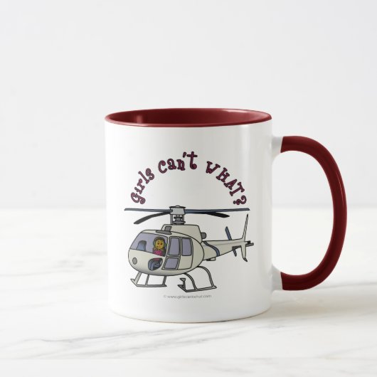 Mug Pilote d'hélicoptère noir (Droite)