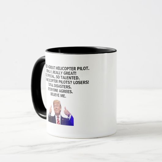 Mug Pilote d'hélicoptère Trump, pilote d'hélicoptère T (Devant gauche)