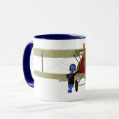 Mug Pilote et biplan (Devant gauche)