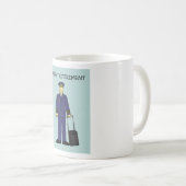 Mug Pilote heureux de retraite (Devant droit)