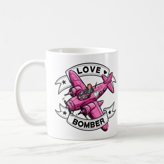 Mug Pilote Love Bomber Rose (Gauche)