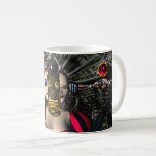 Mug PILOTE SPACESHIP ANDROID XENIA, Science-fiction (Devant droit)